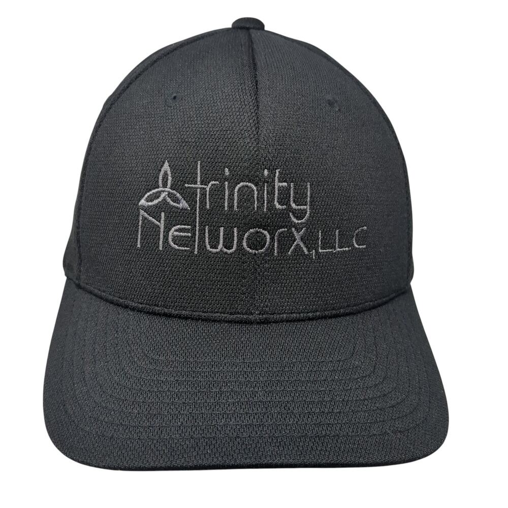 Trinity Networx Llc Fitted Hat Black Xl Embroidered Flexfit Vent Holes